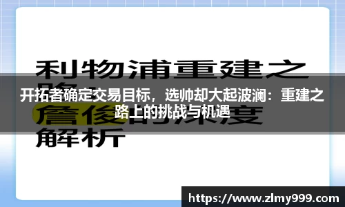 开拓者确定交易目标，选帅却大起波澜：重建之路上的挑战与机遇