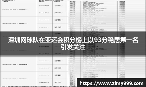 深圳网球队在亚运会积分榜上以93分稳居第一名引发关注